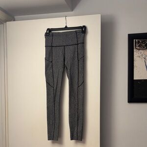 Lululemon Black and White Patterned Leggings